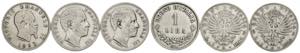 Regno dItalia - lotto di 3 monete da 1 Lira ... 