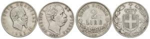 Regno dItalia - lotto di 2 monete da 2 Lire ... 