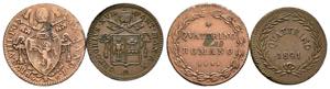 Stato Pontificio - 2 monete da 1 Quattrino - ... 