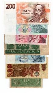 Cecoslovacchia - lotto di 7 banconote - anni ... 