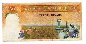 Tunisia - 30 Dinari 1997 - P# 89