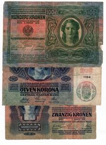 Ungheria - lotto di 3 banconote - anni e ... 