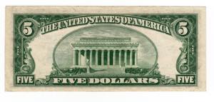 U.S.A. - 5 Dollari 1953 A - Sigillo Blu