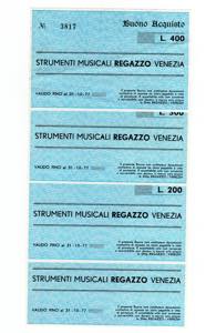 Venezia - Lotto di 4 buoni Strumenti ... 
