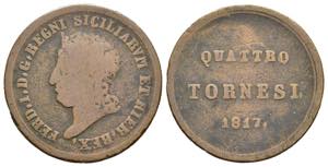 Napoli - 4 Tornesi 1817 - Ferdinando I (1816 ... 