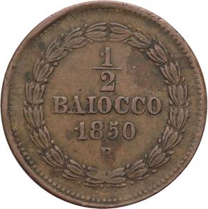 Bologna - 1/2 Baiocco 1850 - Pio IX (1846 - ... 