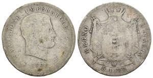 Milano - 5 Lire 1808 - Napoleone I - Ag. - ... 