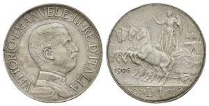 Vittorio Emanuele III (1900-1943) - 1 lira ... 