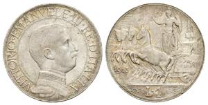 Vittorio Emanuele III (1900-1943) - 1 lira ... 