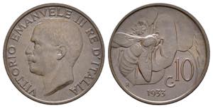 10 Centesimi 1933 - Vittorio Emanuele III ... 