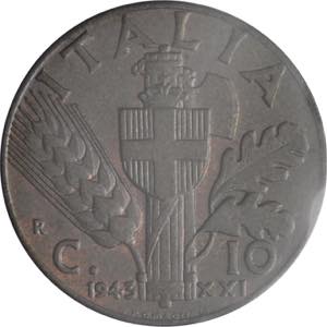 Regno dItalia - 10 centesimi 1943 - ... 