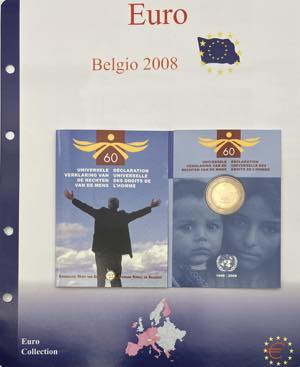 Belgio - 2 Euro 2008 - 60° Anniversario ... 