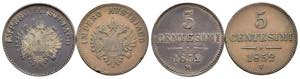 Impero Austriaco - Lotto di 2 monete da 5 ... 