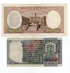 Lotto di 2 banconote - Repubblica Italiana - ... 