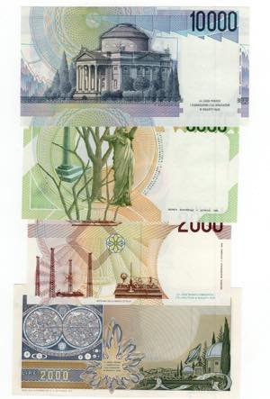 Repubblica Italiana - lotto di 4 banconote ... 