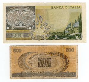 Repubblica Italiana - lotto di 2 banconote ... 