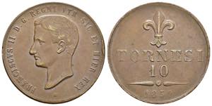Napoli - 10 Tornesi 1859 - Francesco II ... 