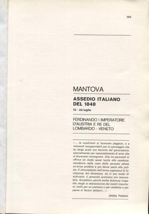 TRAINA  M. - MANTOVA. Assedio italiano del ... 