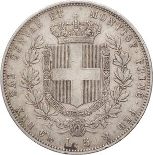 Vittorio Emanuele II (1849-1861) - 5 lire ... 
