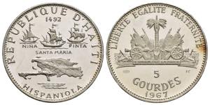 Haiti - Repubblica (dal 1860) - 5 Gourdes ... 
