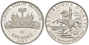 Haiti - 10 Gourdes 1967 - 10° Anniversario ... 