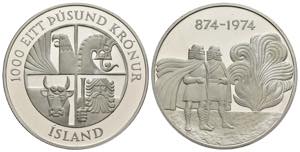 Islanda - 1000 Kronur 1974 - 1° ... 