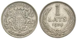 Lituania - 1 lats 1924 - Repubblica ... 