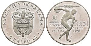 Panama - 5 Balboa 1970 - XI Giochi ... 