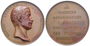 Medaglia Carlo Alberto Re di Sardegna - 30 ... 