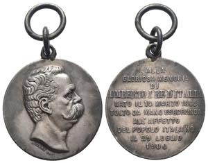 Medaglia - Commemorativa di Umberto I - gr. ... 
