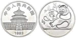 Cina - medaglia Panda 1983 - 1 Oz Ag .999 - ... 