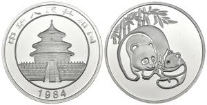 Cina - medaglia Panda 1984 - 1 Oz Ag .999 - ... 