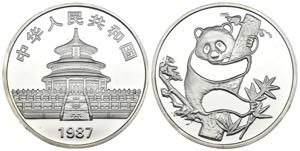 Cina - medaglia Panda 1987 - 1 Oz Ag .999 - ... 