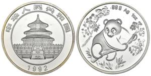 Cina - medaglia Panda 1992 - 1 Oz Ag .999 - ... 