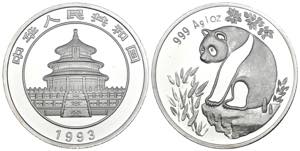 Cina - medaglia Panda 1993 - 1 Oz Ag .999 - ... 