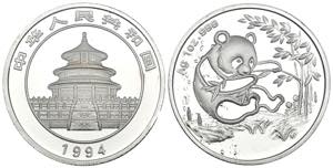 Cina - medaglia Panda 1994 - 1 Oz Ag .999 - ... 