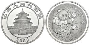 Cina - medaglia Panda 2000 - 1 Oz Ag .999 - ... 
