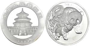 Cina - medaglia Panda 2004 - 1 Oz Ag .999 - ... 