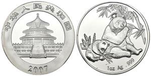 Cina - medaglia Panda 2007 - 1 Oz Ag .999 - ... 