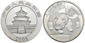 Cina - medaglia Panda 2008 - 1 Oz Ag .999 - ... 