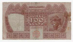 Regno dItalia - Banco di Napoli - 100 Lire ... 