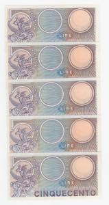 Repubblica Italiana - Lotto n.5 banconote - ... 