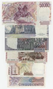 Repubblica Italiana - Lotto n.6 banconote - ... 