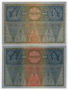 Austria - Lotto n.2 banconote - 1000 Kronen ... 