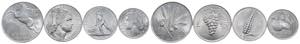 Serie di 4 monete ANNO 1948, da 1 lira - 2 ... 