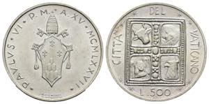 Paolo VI (1963-1978) 500 lire 1977 - Ag.