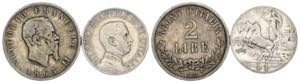 Regno dItalia - Lotto n.2 Monete composto ... 