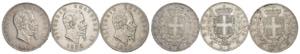 Vittorio Emanuele II (1861-1878 - Lotto di 3 ... 