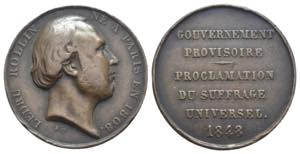 Medaglia - Francia - Proclamazione suffragio ... 