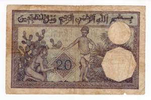 Algeria - 20 Francs 1929 - P#78 - Pieghe, ... 